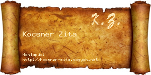 Kocsner Zita névjegykártya